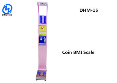 Iron medical height and weight scales with BMI analysis and coin