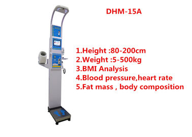 Medical BMI Coin operated body fat Composition height weight measuring machine with printing and blood pressure